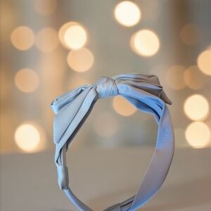 Knot Bow Headband in Light Blue